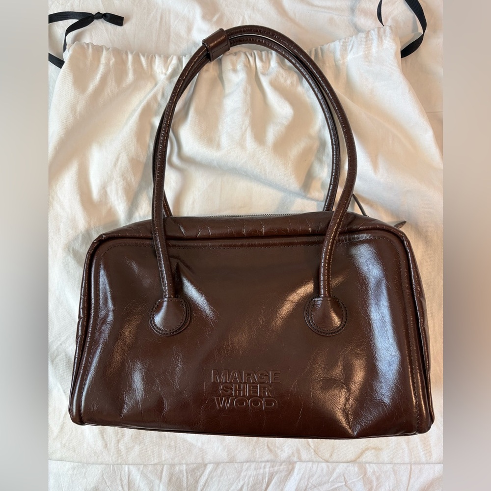 Marge Sherwood Boston bag mocha crinkle